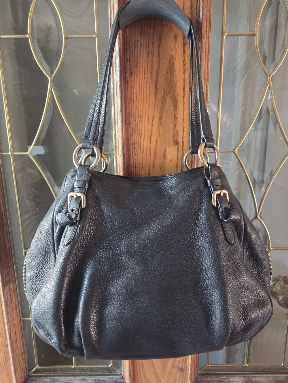 Prada Milano Sacca 2 Manici Cervo Leather Shoulder Bag - Picture 13 of 16